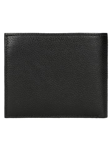 Wojas Leder-Geldbörse in Schwarz - (B)9 x (H)11 x (T)2 cm