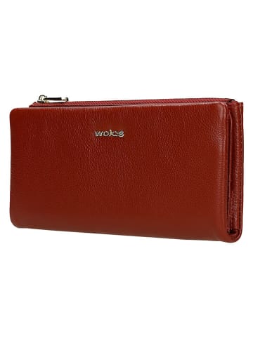 Wojas Skórzany portfel w kolorze czerwonym - 18 x 9 x 2 cm