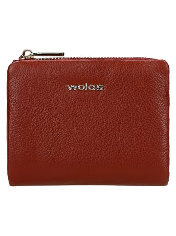 Wojas Skórzany portfel w kolorze czerwonym - 9 x 11 x 3 cm
