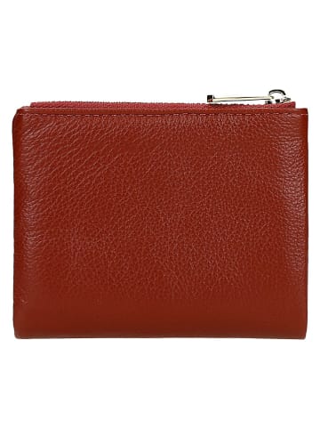 Wojas Skórzany portfel w kolorze czerwonym - 9 x 11 x 3 cm