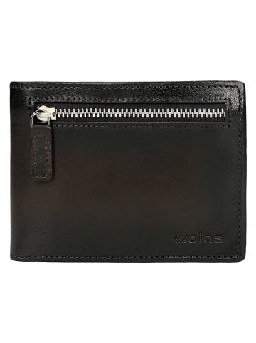 Wojas Leder-Geldbörse in Braun - (B)12 x (H)9 x (T)2 cm