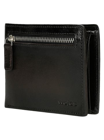 Wojas Leder-Geldbörse in Braun - (B)12 x (H)9 x (T)2 cm