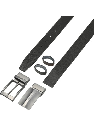 Wojas Leder-Gürtel in Schwarz/ Braun