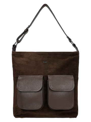 Wojas Skórzana torebka w kolorze brązowym - 36 x 34 x 10 cm