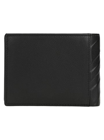 Wojas Leder-Geldbörse in Schwarz - (B)13 x (H)9 x (T)3 cm