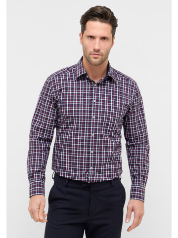 Eterna Blouse - modern fit - donkerblauw/rood