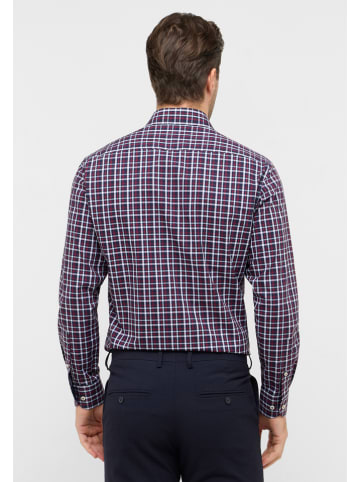 Eterna Blouse - modern fit - donkerblauw/rood