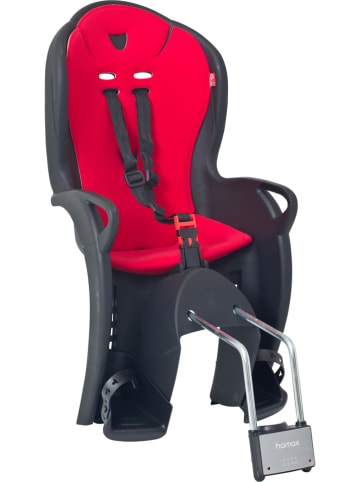 Hamax Fotelik rowerowy "Kiss" w kolorze czarno-czerwonym - 9 m+