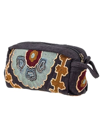 Bloomingville Toilettas "Bari" zwart/lichtblauw - (B)25 x (H)13 cm