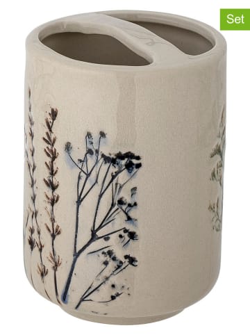 Bloomingville 2-delige set: zeepdispensers "Bea" beige