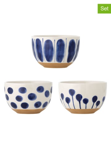 Creative Collection 3er-Set: Schalen ''Linora'' in Weiß/ Blau - Ø 12,5 cm
