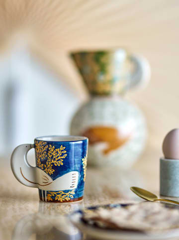 Bloomingville Kop ''Hezha'' blauw/crème - 260 ml