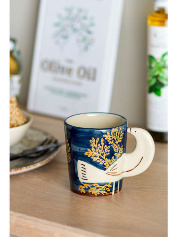 Bloomingville Kop ''Hezha'' blauw/crème - 260 ml