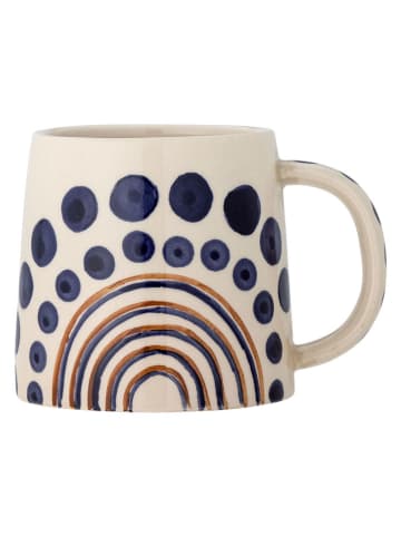 Bloomingville Mok "Shama" crème/donkerblauw - 515 ml