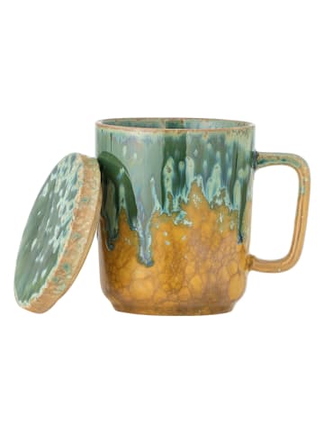 Bloomingville 3-delige set: theekop "Yuma" turquoise/geel - 250 ml