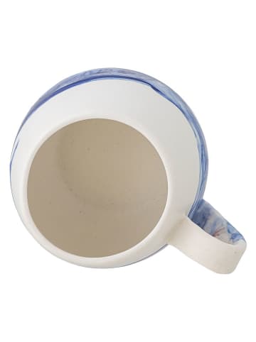 Bloomingville Kubki (4 szt.) "Lyre" w kolorze biało-niebieskim - 250 ml