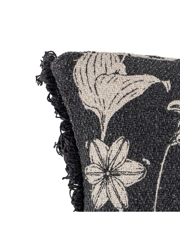 Bloomingville Kissen "Mali" in Schwarz/ Creme - (L)50 x (B)50 cm