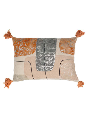 Bloomingville Poduszka "Lanzo" w kolorze beżowo-szarym - 50 x 35 cm