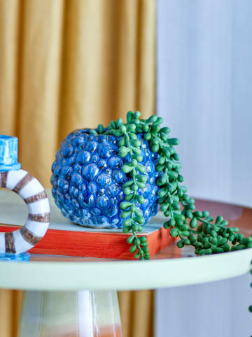 Bloomingville Blumentopf "Susannah" in Blau - (H)10 x Ø 12 cm