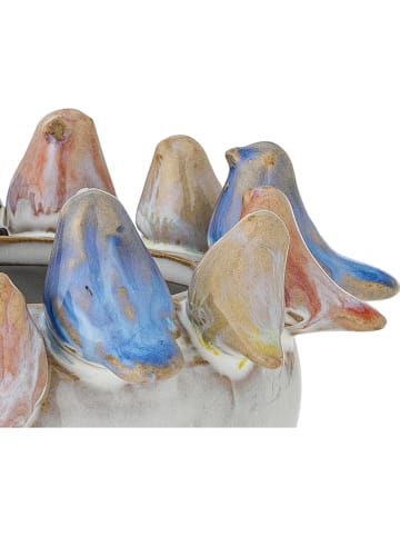 Bloomingville Doniczka "Eanna" w kolorze białym ze wzorem - wys. 8 x Ø 12,5 cm