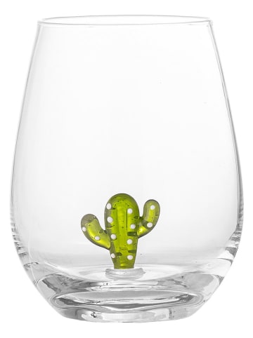 Bloomingville Trinkglas "Misa" in Transparent/ Grün - 560 ml