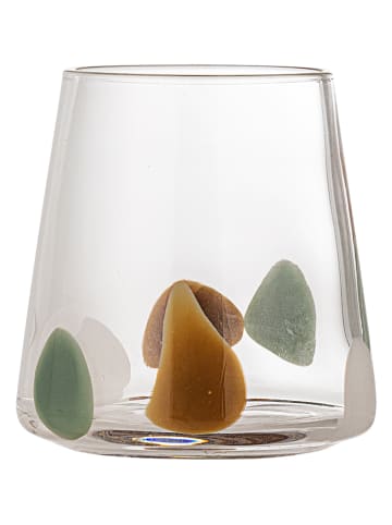 Bloomingville Drinkglas "Gildor" transparant/lichtbruin/groen - 380 ml