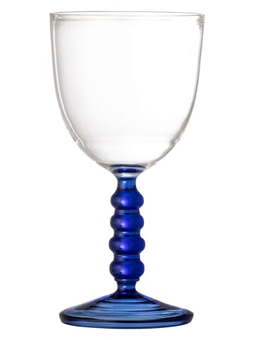 Bloomingville Weinglas "Noemi" in Transparent/ Blau - 220 ml