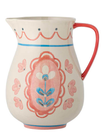 Bloomingville Kan "Odina" lichtroze/wit - (H)24 x  Ø 17 cm