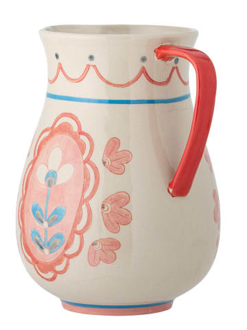 Bloomingville Kan "Odina" lichtroze/wit - (H)24 x  Ø 17 cm