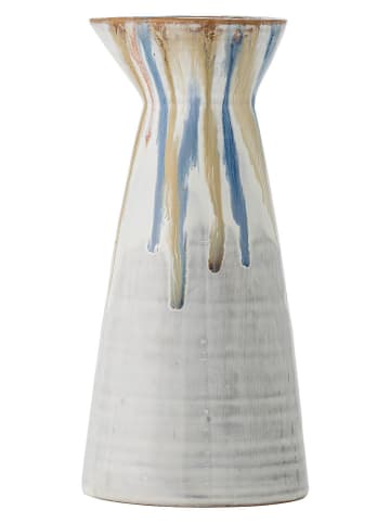Creative Collection Kan "Nettie" wit/blauw/beige - (H)25,5 x Ø 12 cm