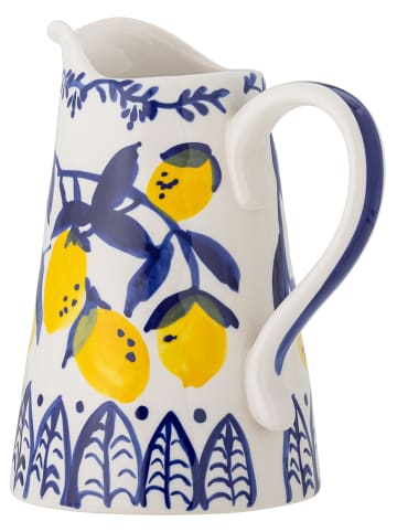 Bloomingville Kruik "Maxima" wit/blauw/geel - 1,46 l