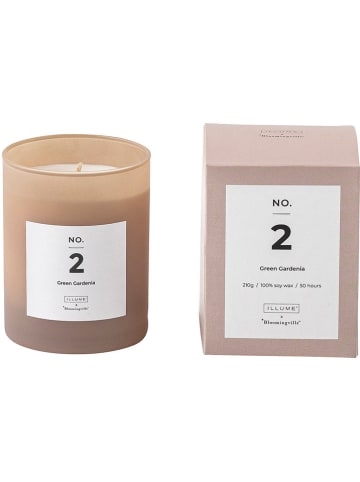 Bloomingville Geurkaars "NO. 2 - Green Gardenia" lichtroze - 210 g