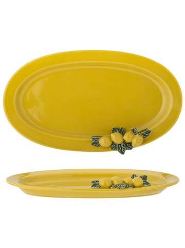 Bloomingville Serveerbord "Limone" geel - (B)36 x (H)21 x (D)5 cm