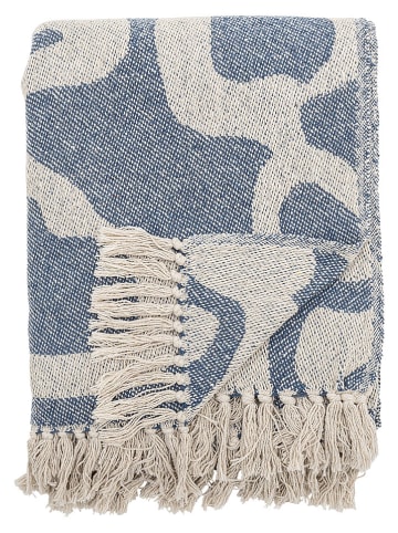 Bloomingville Woondeken ''Salobre'' beige/blauw - (L)160 x (B)130 cm