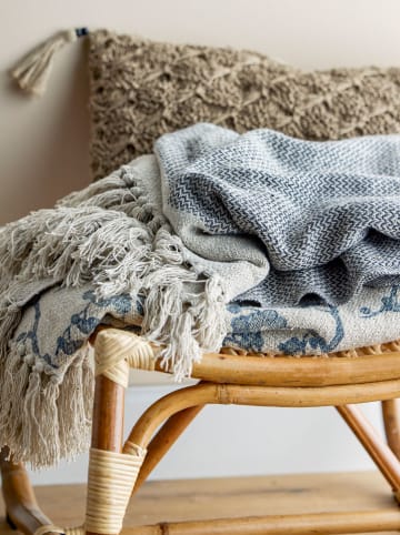 Bloomingville Woondeken "Sefanit" beige/grijs - (L)160 x (B)130 cm