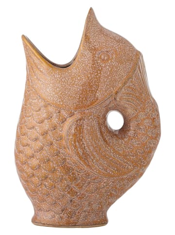 Bloomingville Vase "Harvey" in Hellbraun - (B)15,5 x (H)23,5 x (T)8,5 cm