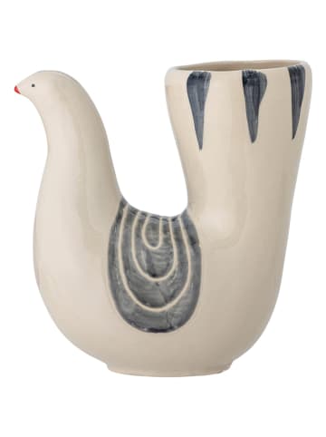 Bloomingville Vase "Trudy" in Creme/ Schwarz - (B)7,5 x (H)19 cm