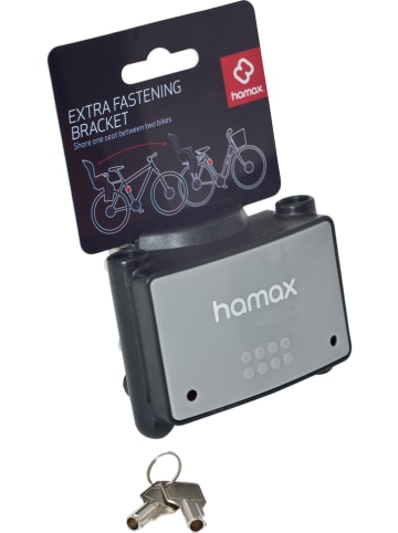 Hamax Uchwyt montażowy w kolorze szaro-czarnym z kłódką