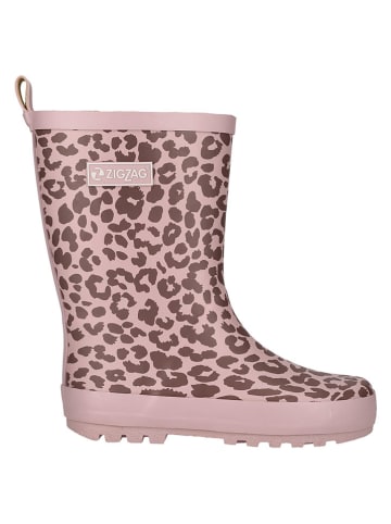 Zigzag Rubberlaarzen lichtroze/bruin