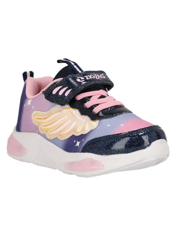 Zigzag Sneakers "Hori" in Rosa/ Dunkelblau