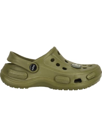 Zigzag Clogs in Khaki