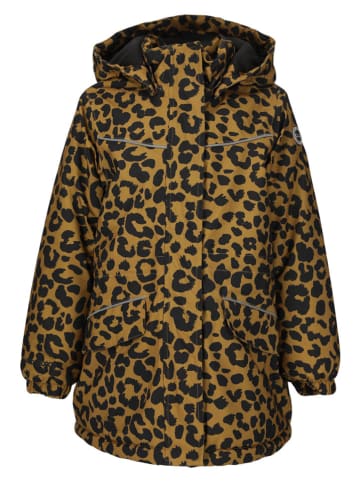 Zigzag Parka "Angelina" w kolorze jasnobrązowo-czarnym