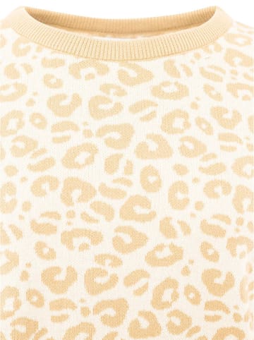 Zwillingsherz Trui "gestrickter -Leo" beige/wit