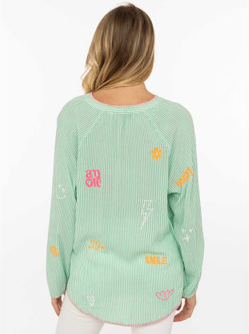 Zwillingsherz Bluse "Smile & Amore" in Grün