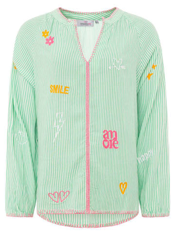 Zwillingsherz Blouse "Smile & Amore" groen