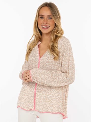 Zwillingsherz Bluzka "Wilder Leo" w kolorze beżowym