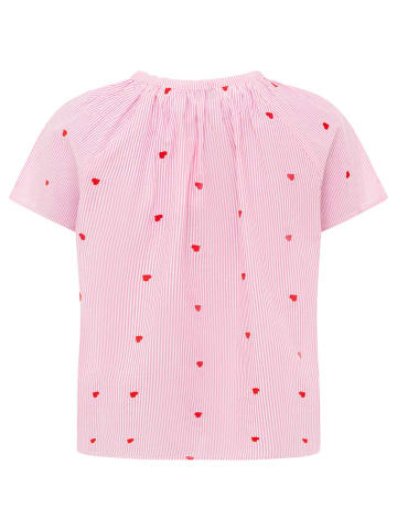 Zwillingsherz Blouse "Stripe & Stitch" lichtroze