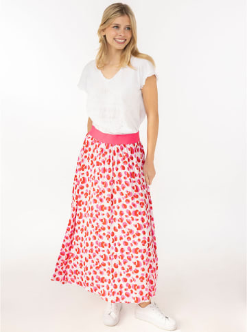 Zwillingsherz Spódnica "Colourful Leo" w kolorze białym