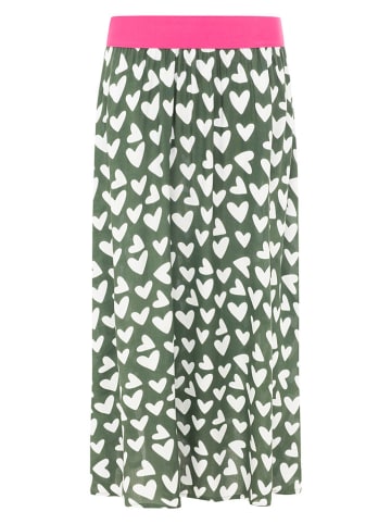 Zwillingsherz Spódnica "Hearts Allover" w kolorze khaki