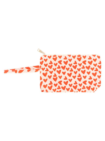 Zwillingsherz Clutch in Beige - (B)27 x (H)16 cm